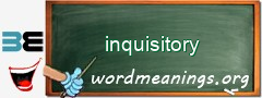 WordMeaning blackboard for inquisitory